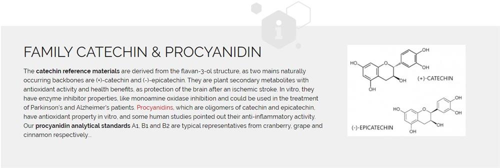 Extrasynthese Catechin & Procyadin Botanical Reference Materials